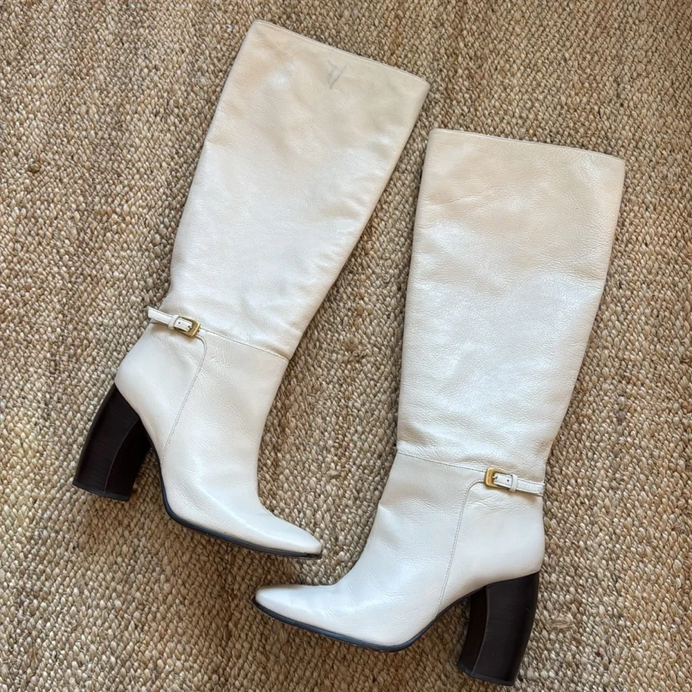 Tory Burch Banana Heel Buckle Boots